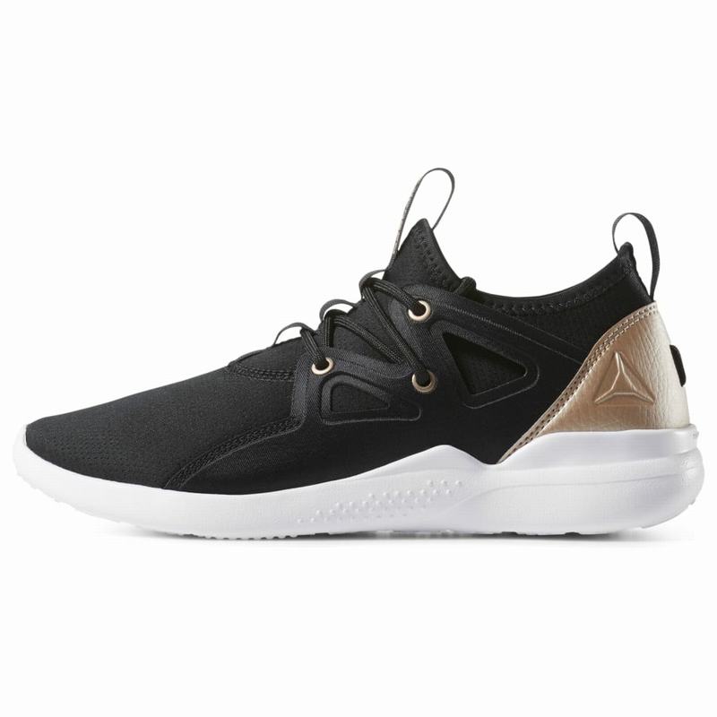 Reebok Cardio Motion Botasky Damske - Čierne/Zlate/Biele VR3199WZ